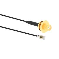 Amphenol RF 095-902-582-400 RF Cable Assemblies RF Connector MHF I LK Right Angle Plug to SMA Straight Jack Bulkhead Front Mount 1.13 mm 50 Ohm 400 mm