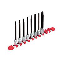 KTC TBT3L08TH Long T-type tamper-proof Torx bit socket set (3/8", 8pcs)