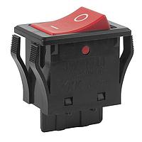 NKK Switches JWM11RC1A/UCV Rocker Switches SPST TV5 RTD RED CAP BLK BODY HORZ "O I"