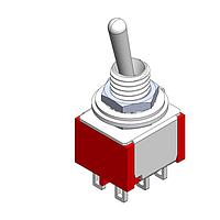 Dailywell 1MD1T1B1M1QNS Toggle Switches toggle DPDT switch on-on Solder lug