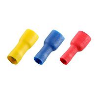 KS Terminals FDFD1-110(8) Double Crimp Vinyl-Fully, Female, 22-16 AWG, .032 x .110