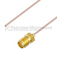 Fairview FMCA1182 Test Probe Pigtail SMA Female to Straight Cut Lead Cable .034 Coax and RoHS Compliant