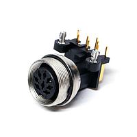 Amphenol Tuchel C091 51G008 250 2 Connectors PCB mounting female receptacle with ring nut (hex nut available upon request). Contacts included