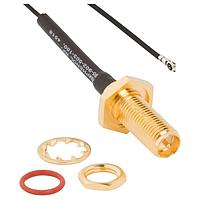 Amphenol RF 095-902-503-100 RF Cable Assemblies AMC4 Plg to RP SMA Strt Blkd Jck 100mm