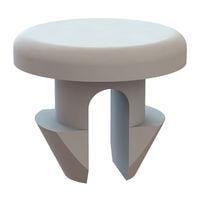 Essentra Components 27PIF0020 Push-In Push In Fastener, .124 Hole, .080 Panel Thk