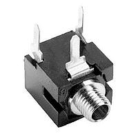 Same Sky (formerly CUI Devices) MJ-2506 Phone Connectors 2.5 mm, Mono, Right Angle, Through Hole, Threaded Bushing, 2 Conductors, 1 Internal Switch, Audio Jack Connector