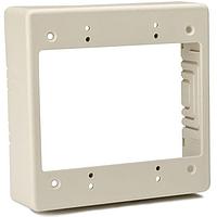 HellermannTyton TSRI-JBD Wire Ducting & Raceways Dual Gang Junction Box, 1-1/2" Deep, 2-Piece, PVC, Ivory, 1/bg