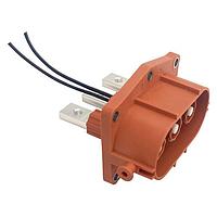 Amphenol Industrial ELPA3Y25 Automotive Connectors ePower-Lite, 5.7mm, Plug, 3-Pole, Keyway Y, with EMI Sheilding and HVIL, 25mm, Crimp