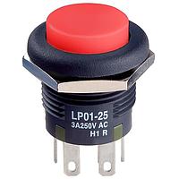 NKK Switches LP0125CCKW015CB Wireless DPDT ON-(ON) 3A RED ILLUM BUSHING MOUNT