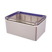 Hammond Manufacturing 1554T2GYCL Enclosures General Enclosure - Grey/Clear Lid - 7.1 x 4.7 x 3.5in - Polycarbonate - N4X