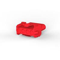 AMP Connectors - TE Connectivity 1-480703-2 Receptacle Housings CAP HOUSE 4 POS RED UL94V-2