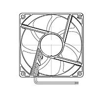 Sunon EE92251B1-000U-G99 Axial Axial Fan, 92x92x25mm, 12VDC, 51.5CFM, 0.15"H2O, 3x Wire, Auto Restart, Tach