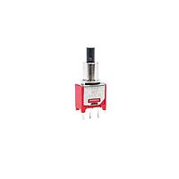 E-Switch 800CSP1B6M2QE Pushbutton Switches Pushbutton, SPDT , On-On, Through Hole, Black