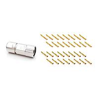 Amphenol SINE Systems MA7CAE1600S-S3-KIT Standard Circular Connector 16 position straight plug connector kit, threaded, E type, clockwise insert, 11-15mm cord grip, female, contacts included