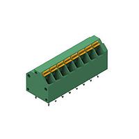 Wurth Elektronik 691409320008 Fixed Terminal Blocks WR-TBL 3.81mm pitch Modular THT Green 45 deg Dual Pin cable entry Screwless Push In 8P