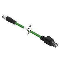 Molex 1201080291 Ethernet Cables / Networking Cables M12-4P(D)-MM-ST/RJ45-M-12M-PUR