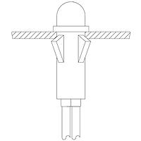 VCC 1091M5-125VAC LED Panel Mount Indicators GREEN DIFFUSED 1/2" MOUNTING HOLE