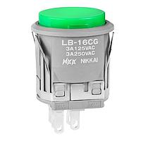 NKK Switches LB16CGW01-F Pushbutton Switches STD SIZE PUSHBUTTON SNAP-IN