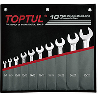 TOPTUL GPCJ1001 Double Open End Wrench Set (10 pcs)