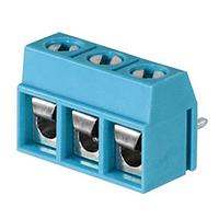 Same Sky (formerly CUI Devices) TB002V-500-14BE Fixed Terminal Blocks Terminal block, screw type, 5.00 , vertical, 14 poles, CUI Blue, slotted screw, PCB mount