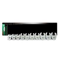 TOPTUL GAAR1001 10PCS 3/8 inch DR. 6PT Flare Nut Crowfoot Wrench Set (METRIC)