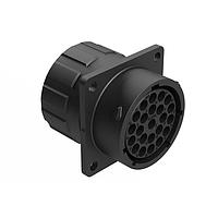Amphenol SINE Systems RTS018N23SHEC03R Receptacles Receptacle, Square Flange, 23 Position, Female, Shell Size 18, Silicone Seal and End Cap with Individual Reduced Wire Sealing