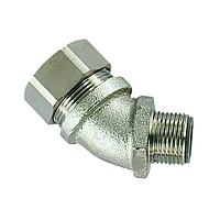HellermannTyton LTP32-M32-CUL45 Conduit Fittings & Accessories HelaGuard Spiral Metallic Fitting, 45-Elbow, Fixed M32 Thread, 1.0" (32mm) Dia, NPB Metal, 2/pkg