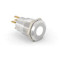 Alcoswitch - TE Connectivity 2-2213765-2 Pushbutton Switches AV19 SPL 0.4VA SPOT LED WHITE 12V