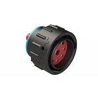 Amphenol SINE Systems AHDP06-24-09PR-SRA Connectors Size 24 plug, 9 positions, pin, reversed arrangment, reduced diameter seal, smooth ring adapter