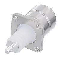 Amphenol Times Microwave Systems 3191-6217 RF Adapters - Between Series HPQD Female to Male Terminal M5x0.8 with 4 Holes Flange