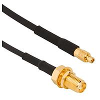 Amphenol RF 245107-02-06.00 RF Cable Assemblies MMCX PL TO SMA BLKJK RG 174