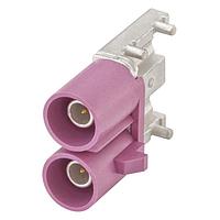 Rosenberger 59S2DU-40MT5-H PCB Connectors Plug PC-Board SMD Right Angle H Violet