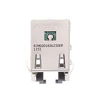 Amphenol Commercial Products RJMG201826230ER Magnetic Jack RJMAG 1x1, 1000 base-T, with LEDs , sink type