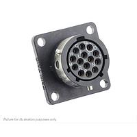 Eaton Souriau-Sunbank UTGX012E14SW Receptacles Square flange receptacle, without backshell, with 14 female solder contacts, IP68/69K in unmated conditions, keying W