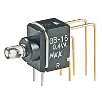 NKK Switches GB15JVC Sealed SPDT ON-(ON) 0.4VA RED VERTICAL PC