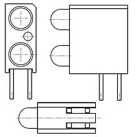 Dialight 553-0008-824F LED Circuit Board Indicators CBI 3MM BI-LEVEL X 4