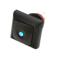 E-Switch RP8500B2M1CEBLKBLKNIL Sealed Pushbutton, SPST , Off-(On), Panel Mount, Front, Black, IP67