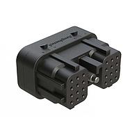 Amphenol SINE Systems ARC26-24SC Automotive Connectors 24 Position Plug, Size 20 Socket Contacts, Jackscrew, Bonded Front Seal, Keyed C, Black