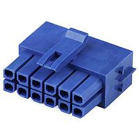 Molex 206461-1003 Receptacle Housing Micro-Fit+ Versa Color Rec Housing Dual Row 10 Ckts GloWire Blu