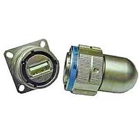 Amphenol Socapex USBBFTV22N USB Type B 4-Hole Solder Recept Sq Flange Nickel