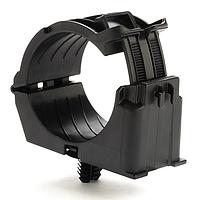 HellermannTyton 156-02713 Cable Mounting & Accessories Fir Tree Mount Ratchet Clamp, 1.42 - 2.0" Bundle Dia, FT7X12, PA66HIRHSUV, Black, 25/bg