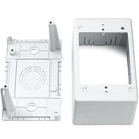 HellermannTyton TSRPW-JB3 Wire Ducting & Raceways Single Gang Junction Box, 2.77" Deep, PVC, White, 1/bg
