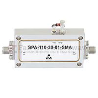 Fairview SPA-110-30-01-SMA Medium Power Amplifier at 1 Watt P1dB Operating From 8.5 GHz to 11 GHz with 30 dB Gain, 38 dBm IP3 and SMA