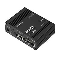 Teltonika RUTM52100000 Cellular Routers Cellular Router. Dual 5G modems, 4G CAT 20 fallback. SA, NSA. Dual SIM, eSIM. WiFi 5, GPS, 5 x Ethernet. Regions: EMEA, APAC, Brazil. PSU: EU.