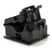 HellermannTyton 156-02722 Cable Mounting & Accessories Adhesive Mount Ratchet Clamp, 0.24 - 0.54" Bundle Dia, MB5A, PA66HIRHSUV, Black, 25/bag