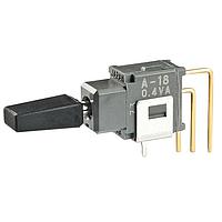 NKK Switches A18KV1-AA Process Sealed Subminiature Toggles SPDT (ON)-OFF-(ON) VERT W/INLINE BRKT