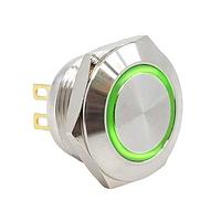 E-Switch PVT4FS4SS331 Anti-Vandal ANTI-VANDAL, 50mA 24VDC, SPST Off-(On), Panel Mount, Front Solder