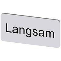 SIEMENS 3SU19000AC810AN0 Labeling Plate, Langsam INSCR. LABEL,SILVER 12.5 X 27MM, LANGSAM