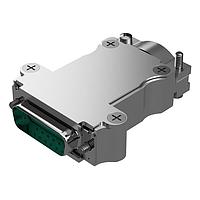 Amphenol Positronic RD25M10ACES Plug D-Sub Male Connector 25P Crimp Stainless Steel, Passivated Shell Backshell Assembly Jackscrews