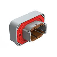 Amphenol SINE Systems ATM15-08PD-BM02 Connectors Str Flng Mnt PCB Rcp 8POS Gry Gld Cont D